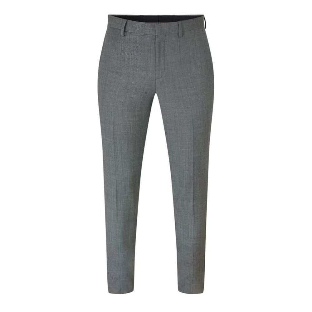 Hugo Mens Patterned Straight Leg Pants / Gray